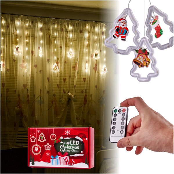 LED božična zavesa 3 m – božična drevesca - Božič