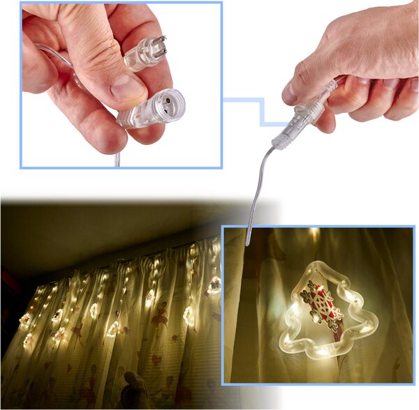 LED božična zavesa 3 m – božična drevesca - Božič