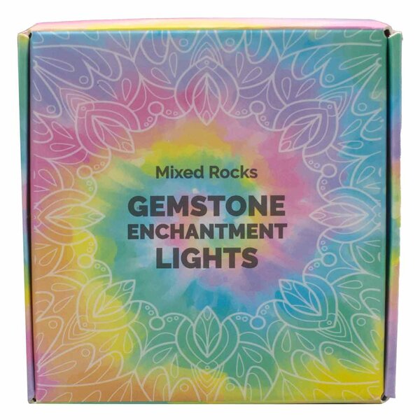 Kristalne čarobne lučke – Mešani kristali - Gemstone, led lights - Home warming - Božič