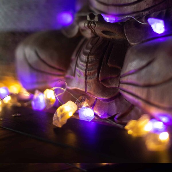 Kristalne čarobne lučke – Kamena strela - Gemstone, led lights - Home warming - Božič