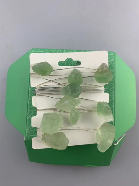 Čarobne lučke s kristali – Kristalni žad (Crystal Jade) - Gemstone, led lights - Božič - Baby shower