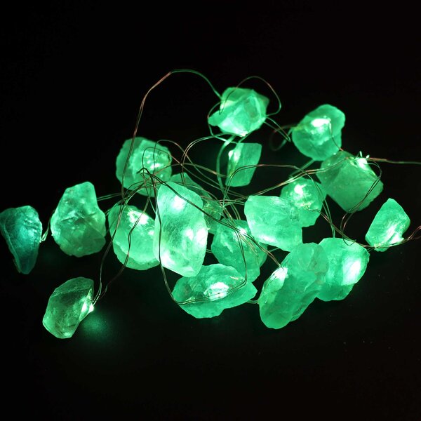 Čarobne lučke s kristali – Kristalni žad (Crystal Jade) - Gemstone, led lights - Božič - Baby shower