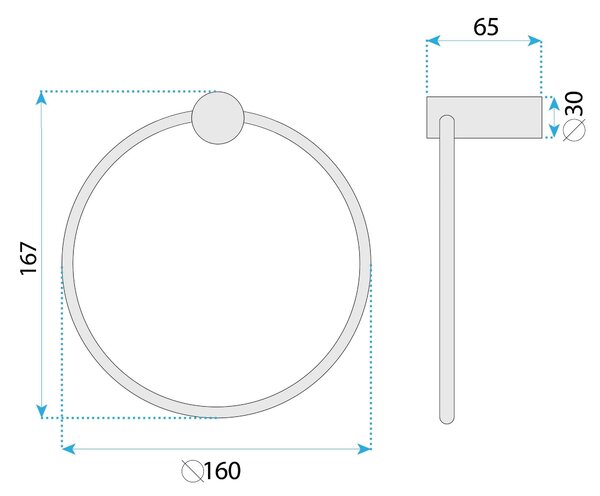 Kopalniški obešalnik Ring 64106 SOLO Titan