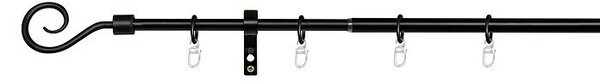 Expo Ambiente Stilska garnitura Hook (Dolžina karnise: 130 cm - 240 cm, Premer: 13 mm - 16 mm, Črne barve)