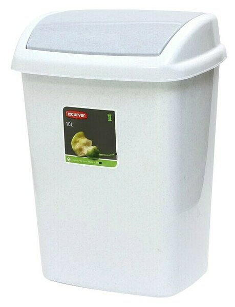 Curver Standardni koš za odpadke (10 l, Plastika, Siva)