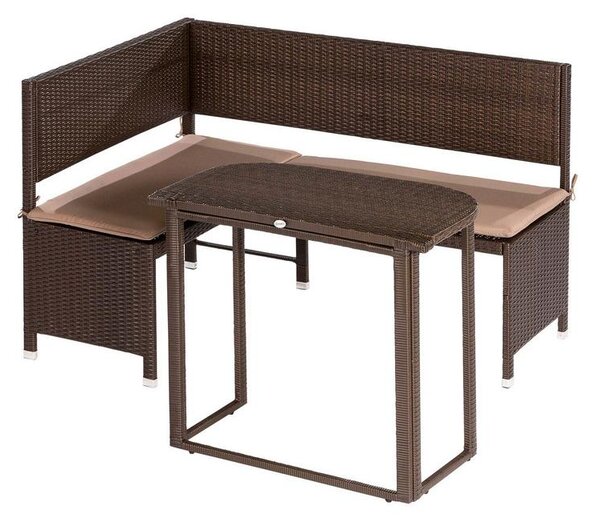Gardenson Vrtni Set Lambada, Temno Rjava, Z Blazino, 2-Delni