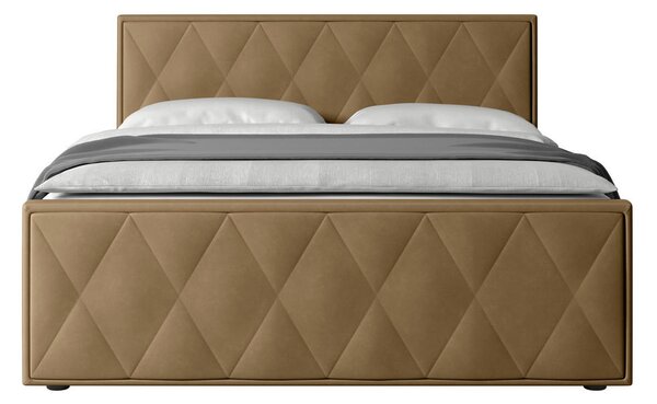 BOXSPRING POSTELJA 180 cm x 200 cm , les, kovina, umetna masa, tekstil bež