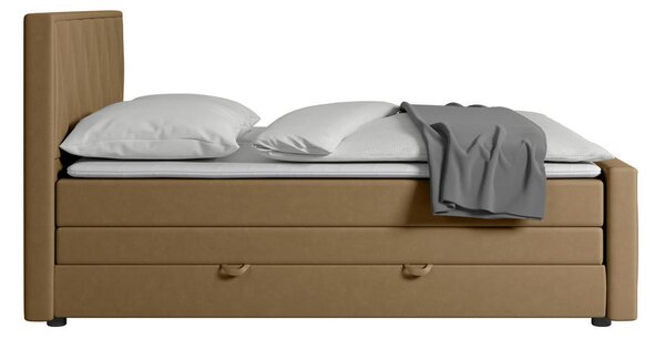 BOXSPRING POSTELJA 180 cm x 200 cm , les, kovina, umetna masa, tekstil bež