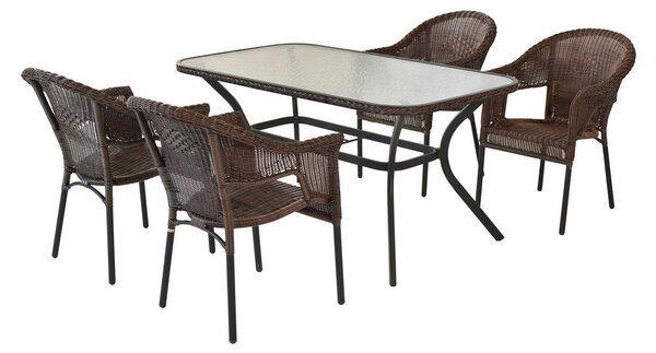 Gardenson Vrtna Garnitura Ravenna, Temno Rjava, 5-Delna