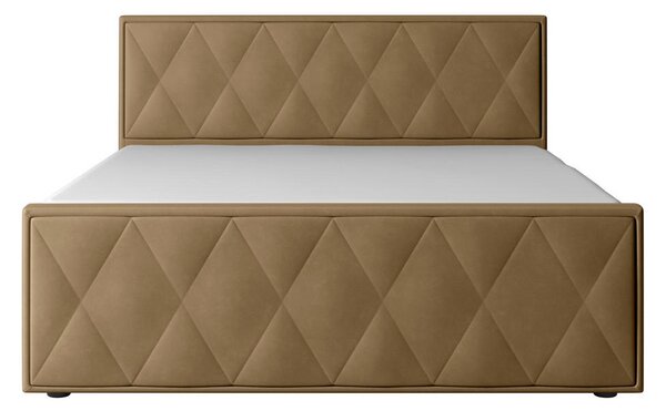 BOXSPRING POSTELJA 180 cm x 200 cm , les, kovina, umetna masa, tekstil bež
