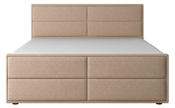 BOXSPRING POSTELJA 180 cm x 200 cm , les, kovina, umetna masa, tekstil, karton, leseni material naravne barve