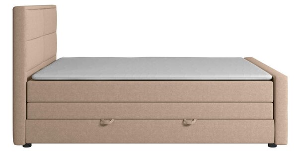 BOXSPRING POSTELJA 180 cm x 200 cm , les, kovina, umetna masa, tekstil, karton, leseni material naravne barve