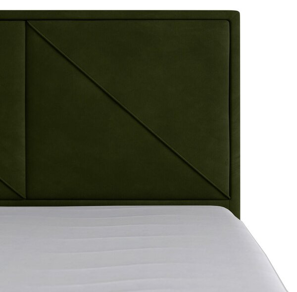 BOXSPRING POSTELJA 120 cm x 200 cm , les, kovina, umetna masa, tekstil zelena