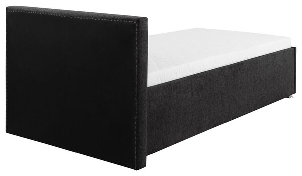 OBLAZINJENA POSTELJA 90 cm x 200 cm , les, kovina, umetna masa, tekstil antracit