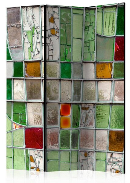 Artgeist Paravan Emerald Stained Glass, 3-Delni, Enostranski