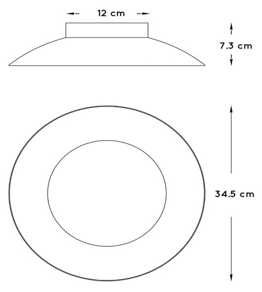 LED stropna svetilka Foskal medenina, Ø 34,5 cm