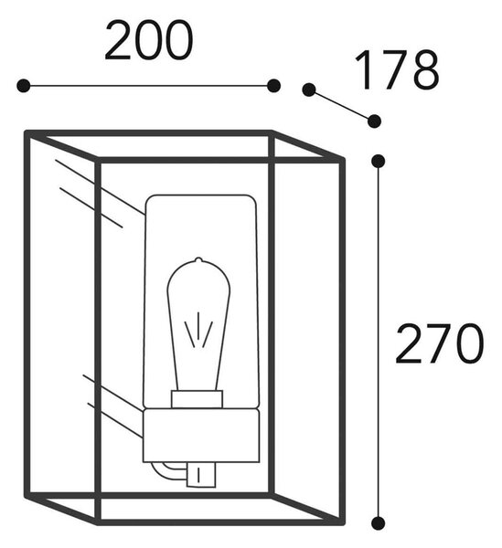 Zunanja stenska svetilka Cubic³ 3366 medeninasta antika/čista