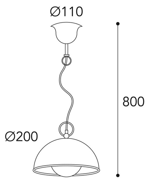 Krog obesek zlata / starinska medenina, Ø20cm