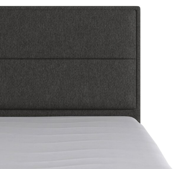BOXSPRING POSTELJA 120 cm x 200 cm , les, kovina, umetna masa, tekstil antracit