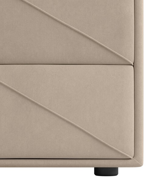 BOXSPRING POSTELJA 140 cm x 200 cm , les, kovina, umetna masa, tekstil bež