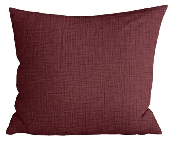 Muslin prevleka za vzglavnik MUSSARI 45x45 cm, vinsko rdeča