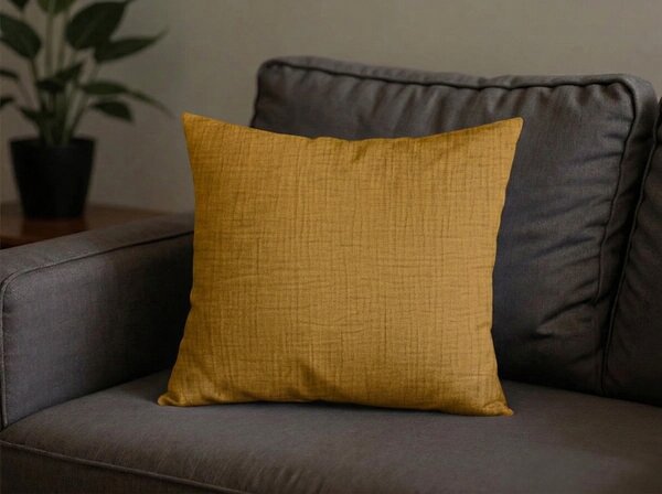 Muslinasta prevleka za blazino MUSSARI 45x45 cm, temno rumena