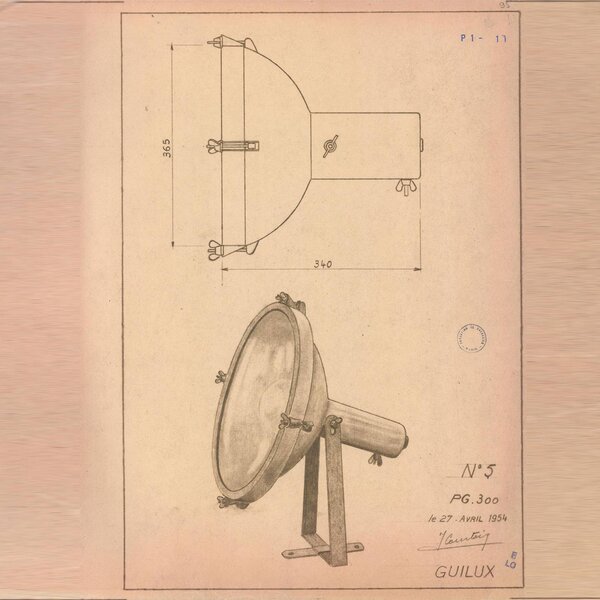 Namizna svetilka Nemo Projecteur 365, mokka rjava