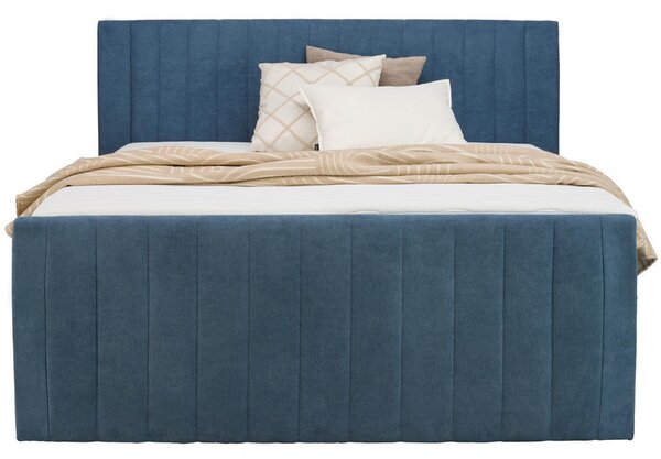 BOXSPRING POSTELJA 160 cm x 200 cm , tekstil modra