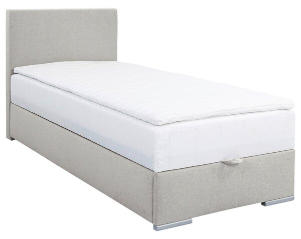 POSTELJA Z VZMETNICO 90 cm x 200 cm , tekstil ekru