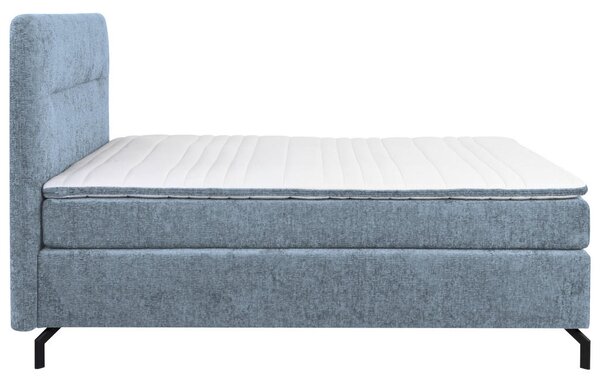 BOXSPRING POSTELJA 140 cm x 200 cm , tekstil svetlo modra