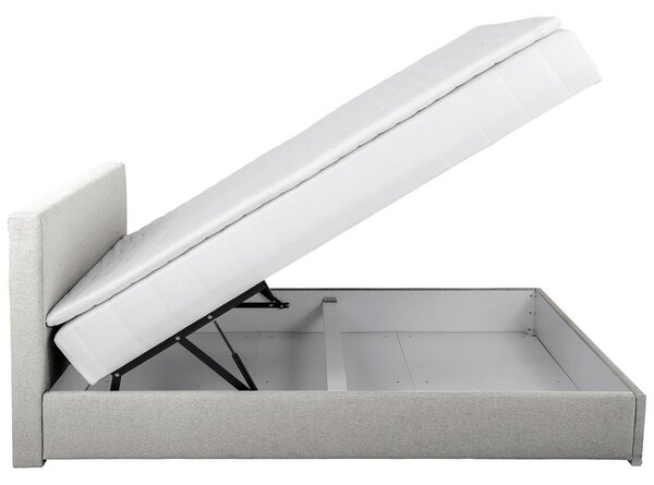 POSTELJA Z VZMETNICO 140 cm x 200 cm , tekstil ekru
