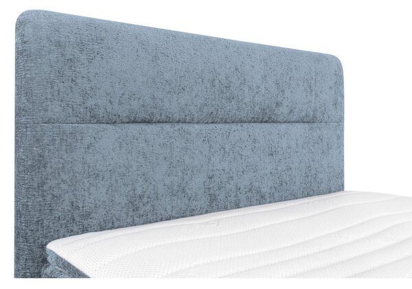 BOXSPRING POSTELJA 140 cm x 200 cm , tekstil svetlo modra