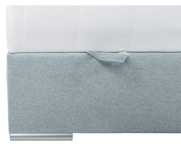 POSTELJA Z VZMETNICO 90 cm x 200 cm , tekstil svetlo modra