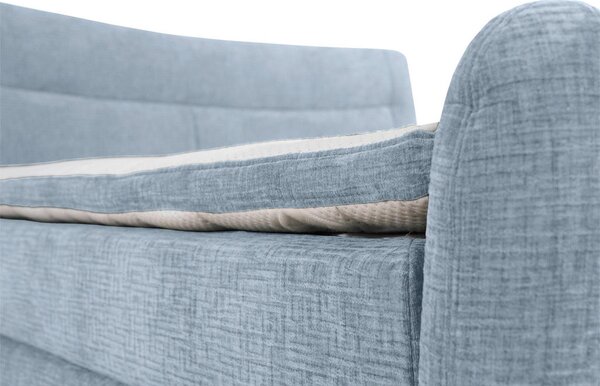 BOXSPRING POSTELJA 140 cm x 200 cm , tekstil svetlo modra
