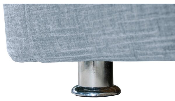 BOXSPRING POSTELJA 140 cm x 200 cm , tekstil svetlo modra