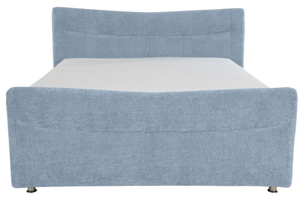 BOXSPRING POSTELJA 140 cm x 200 cm , tekstil svetlo modra