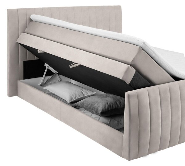 BOXSPRING POSTELJA 160 cm x 200 cm , tekstil bež