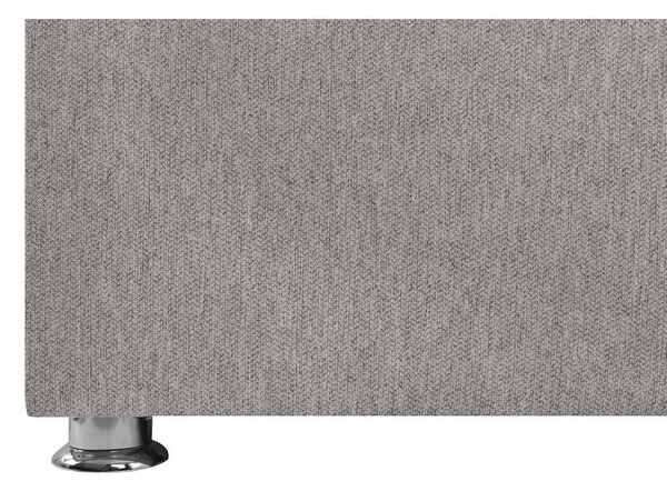 OBLAZINJENA POSTELJA 120 cm x 200 cm , les, kovina, umetna masa, tekstil svetlo siva