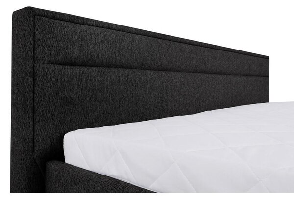 OBLAZINJENA POSTELJA 160 cm x 200 cm , les, kovina, umetna masa, tekstil antracit