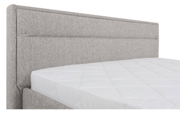 OBLAZINJENA POSTELJA 120 cm x 200 cm , les, kovina, umetna masa, tekstil svetlo siva