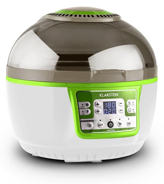 Klarstein VitAir Turbo, 1400 W, 10 l, friteza na topli zrak, gril, pečenje, zeleno-bela