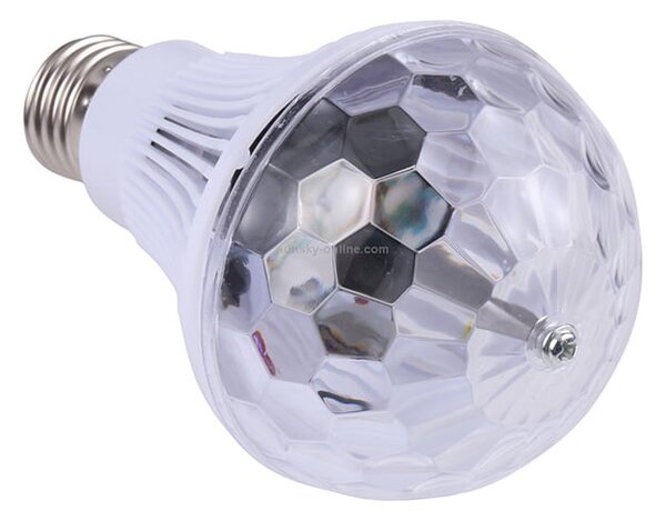 LED RGB vrtljiva disko žarnica E27 3W
