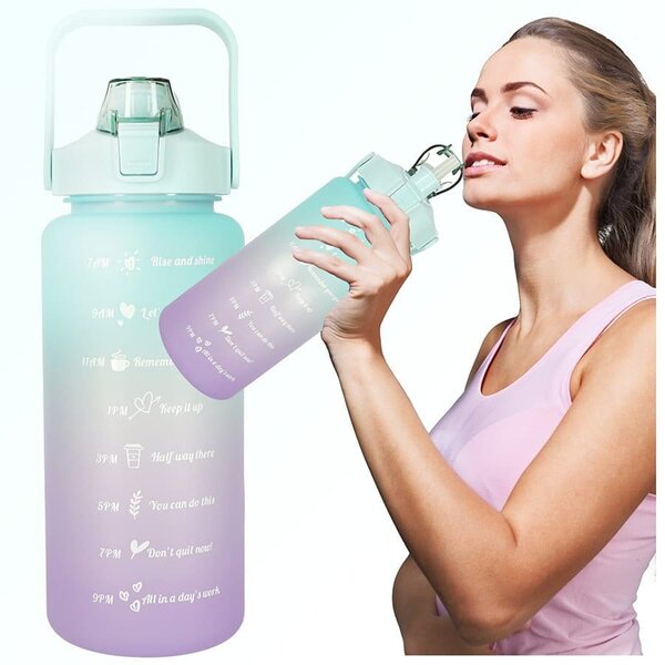 Športni bidon s slamico za vodo 2000ml