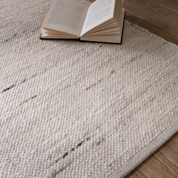 Slonokoščena obojestranska ročno tkana preproga iz mešanice volne 160x230 cm Birkdale Ivory – Asiatic Carpets