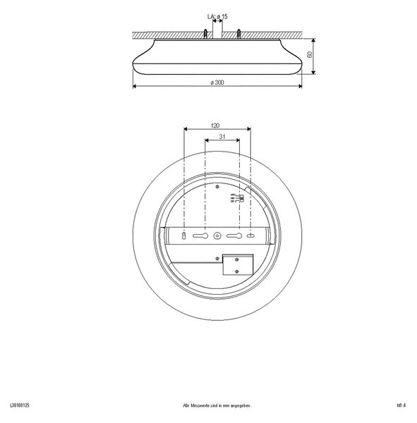 EVN Catino LED stropna svetilka, CCT, 30 cm