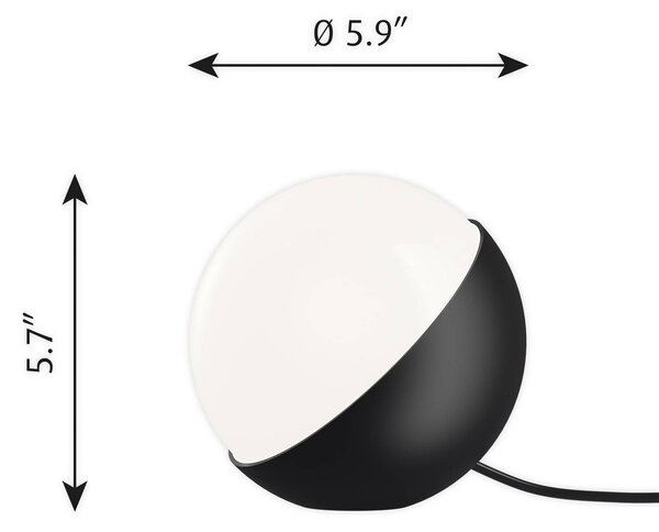 Namizna svetilka Louis Poulsen VL Studio črna, Ø 15 cm