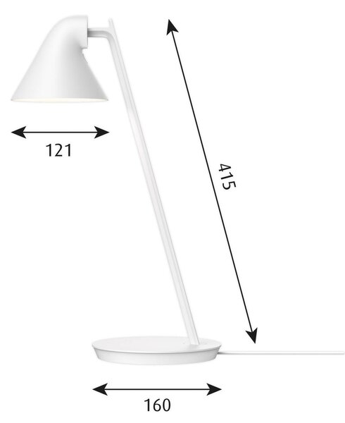 Louis Poulsen NJP Mini LED namizna svetilka bela