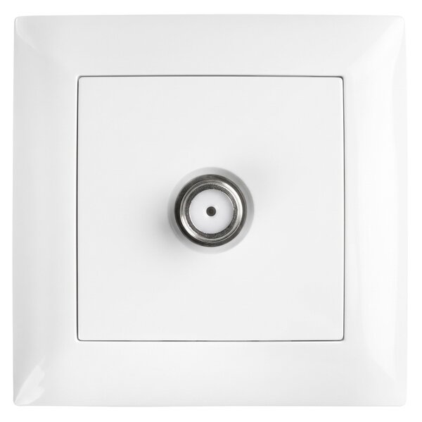 Antenska Vtičnica z Okvirjem OSTE JNH012-A WHITE