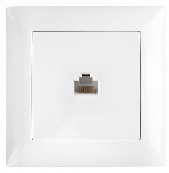 RJ45 Vtičnica z Okvirjem OSTE JNH010-S WHITE