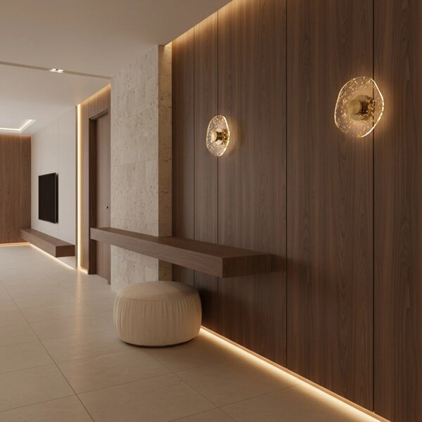 Stenska svetilka LED APP1794-W Brush Gold